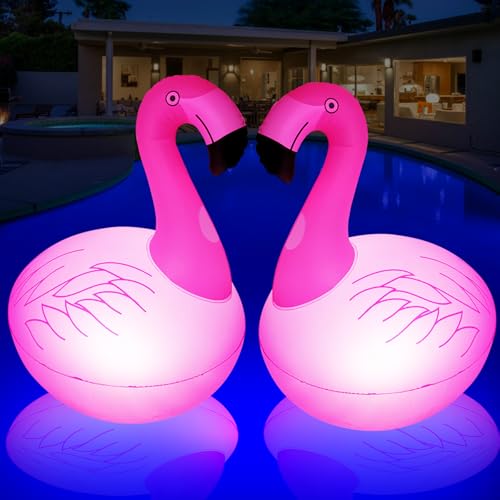 DeeprBling Flamingo Pool Lichter Schwimmend,...