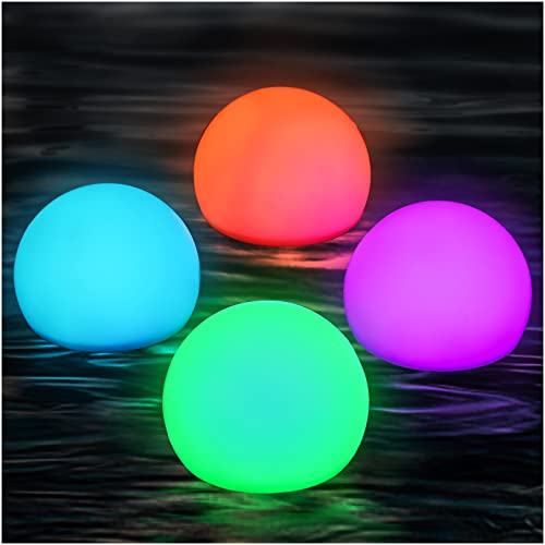 JONRRYIN Pool Lichter Schwimmend, 4 Stück...