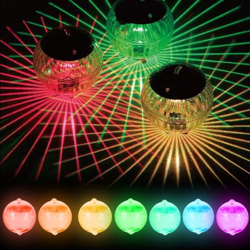 YANGUN 2 Stück Solar Schwimmende Pool Licht,...