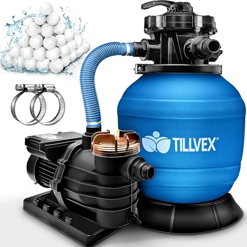tillvex® Sandfilteranlage Pool 13.200L/h bis...
