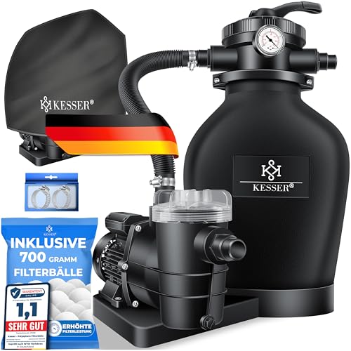 KESSER® Sandfilteranlage Sandfilter+700g...