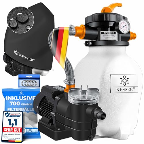 KESSER® Sandfilteranlage Sandfilter+700g...