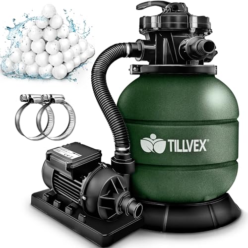 tillvex® Sandfilteranlage Pool 7.900L/h...