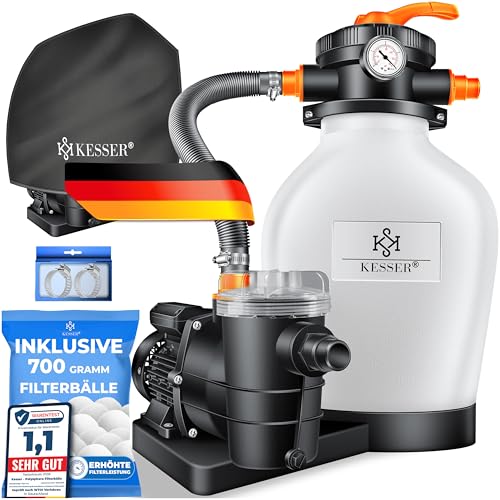 KESSER® Sandfilteranlage Sandfilter+700g...
