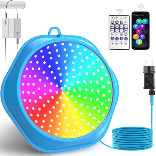 NATPOW 18W Poolbeleuchtung mit Magnet, LED...