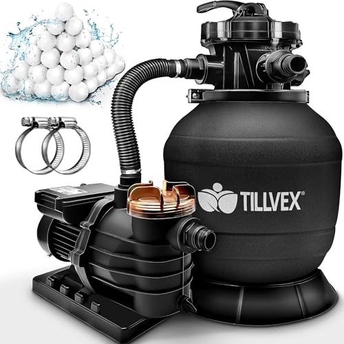 tillvex® Sandfilteranlage Pool 13.200L/h bis...