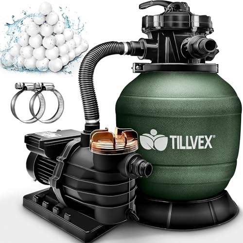 tillvex® Sandfilteranlage Pool 13.200L/h bis...