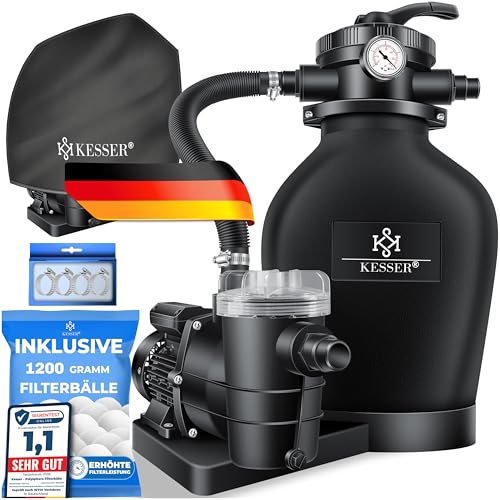 KESSER® Sandfilteranlage mit Pumpe & 1200g...